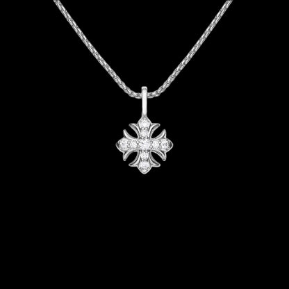 MOISSANITE "IRIS" CROSS NECKLACE