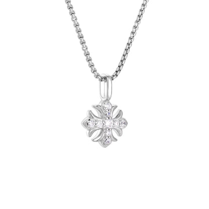 MOISSANITE "IRIS" CROSS NECKLACE