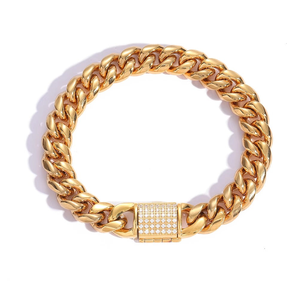 SILVER AND GOLD 6/8/10MM CUBAN BRACELETS
