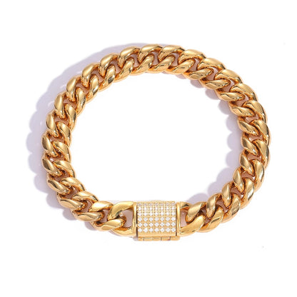 SILVER AND GOLD 6/8/10MM CUBAN BRACELETS