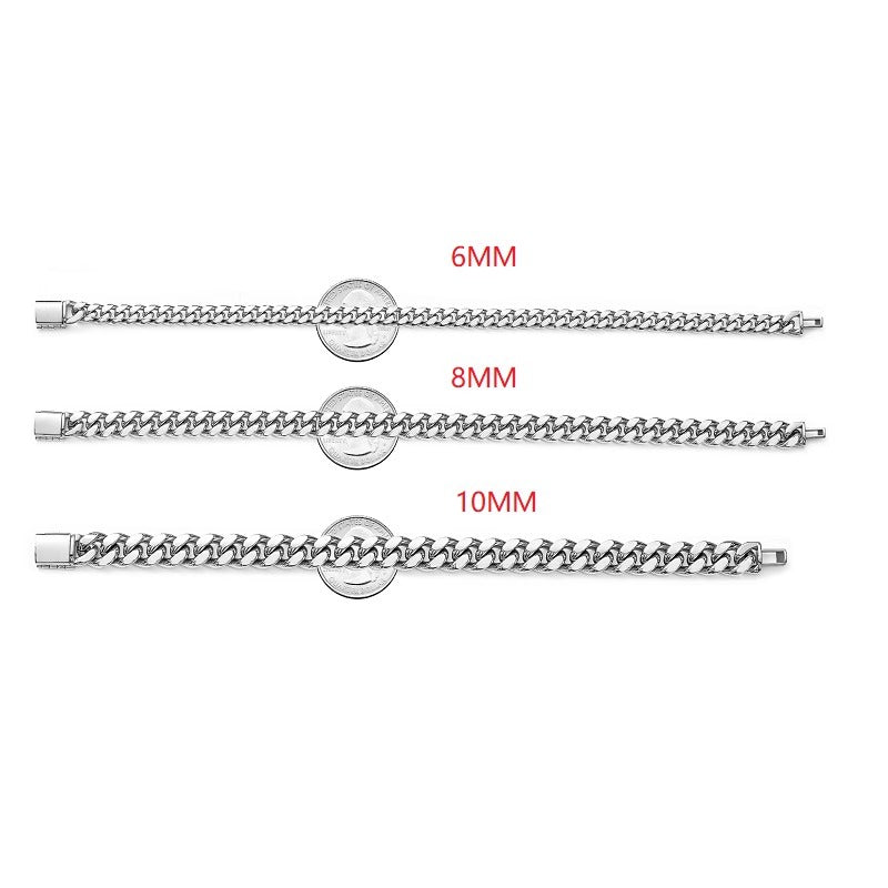 SILVER AND GOLD 6/8/10MM CUBAN BRACELETS