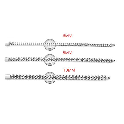 SILVER AND GOLD 6/8/10MM CUBAN BRACELETS
