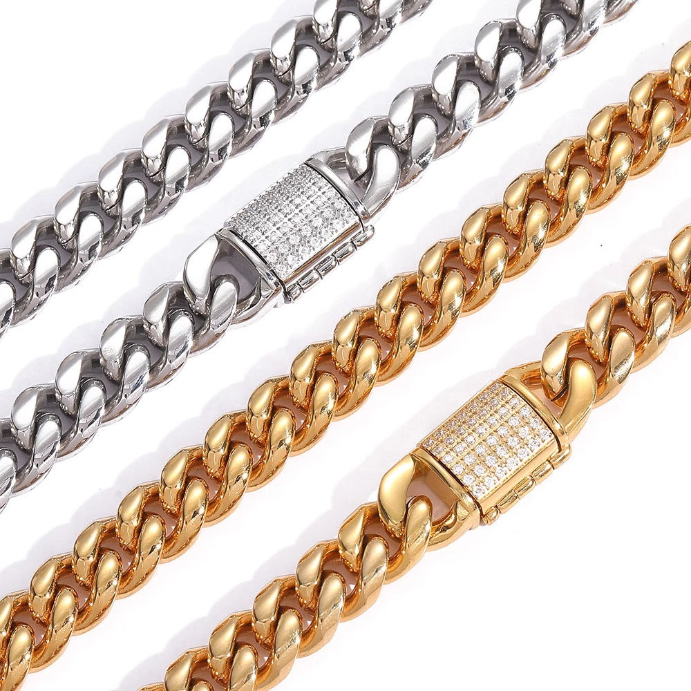 SILVER AND GOLD 6/8/10MM CUBAN BRACELETS