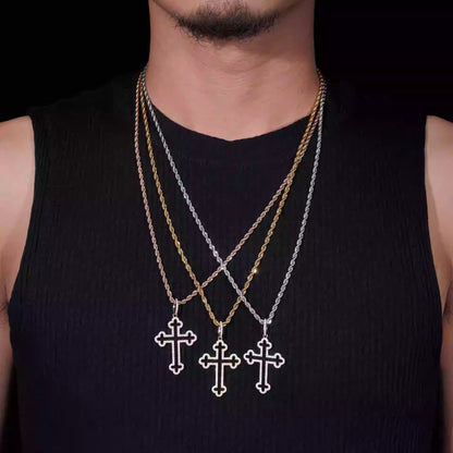 MOISSANITE "HALLOWED" CROSS NECKLACE