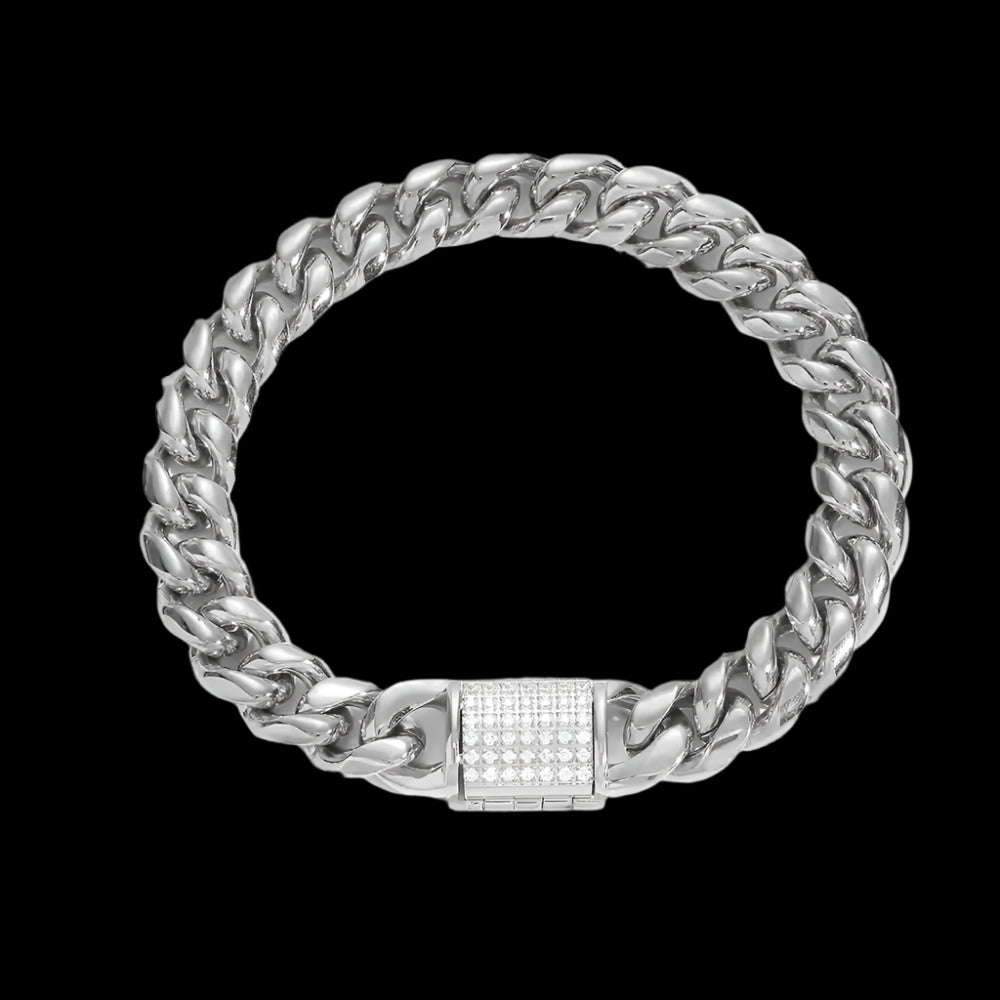 SILVER AND GOLD 6/8/10MM CUBAN BRACELETS