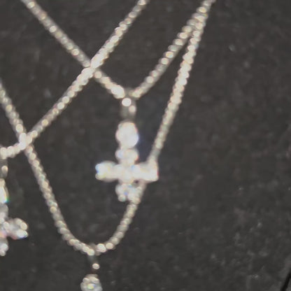 18K WHITE GOLD MICRO ST PETER'S CROSS