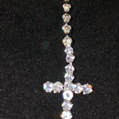 TENNIS CHAIN ROSARY NECKLACE